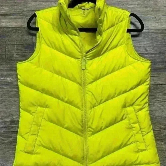 Lands End Bright Yellow Women’s Vest Size Small - Picture 1 of 3